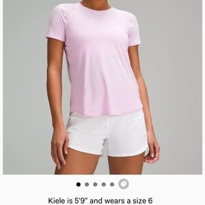 Lululemon Sculpt Short Sleeve shirt. Size 6. New with tags. Light pink.